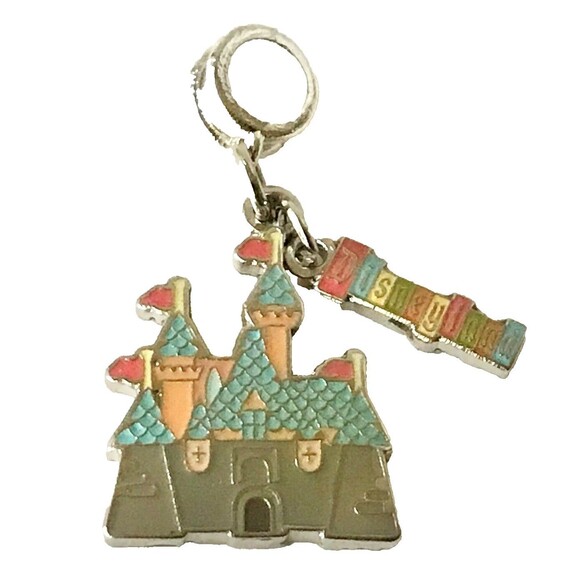 Vintage Disney Cinderella Castle European Slider Bead Charm Disneyland Park - Picture 1 of 9